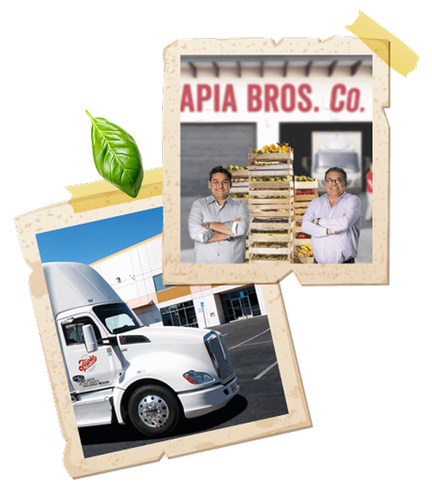 The Tapia brothers and their original delivery fleet