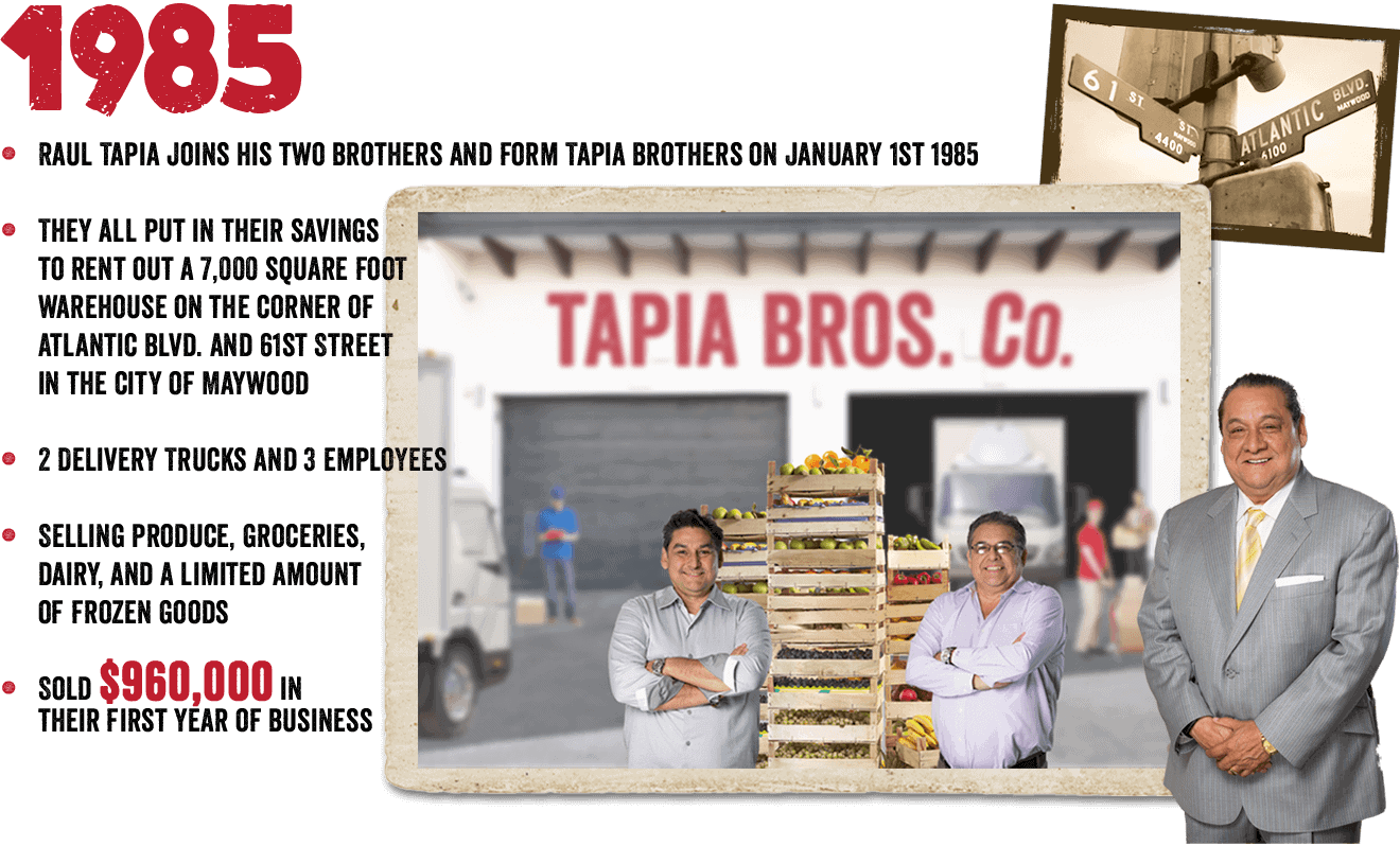 Tapia Brothers 1985: Raul Tapia joins his two brothers and they form Tapia Brothers on January 1st.